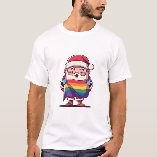 Kerstman is gay kerst t-shirt (Voorkant)