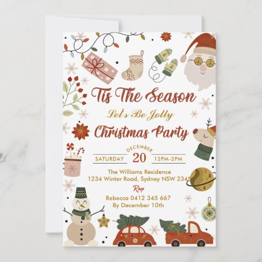 Kerstman is het seizoen kerstfeest kaart (Voorkant)