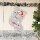 Kerstman is hier aangepaste naam en bericht grote kerstsok