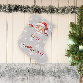 Kerstman is hier aangepaste naam en bericht grote kerstsok