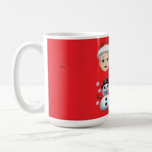 Kerstman is in de stad koffiemok (Links)