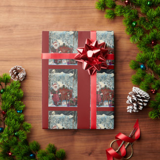Kerstman is klaar cadeaupapier