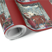 Kerstman is klaar  cadeaupapier (Rol Hoek)