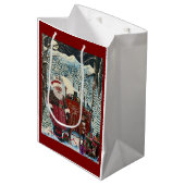 Kerstman is klaar  medium cadeauzakje (Voorkant Gekanteld)