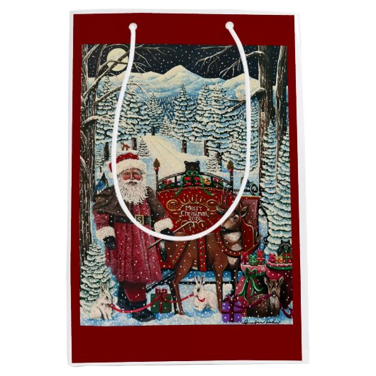 Kerstman is klaar  medium cadeauzakje (Voorkant)