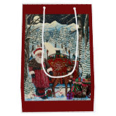 Kerstman is klaar  medium cadeauzakje (Achterkant)