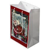 Kerstman is klaar  medium cadeauzakje (Achterkant Gekanteld)