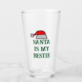 Kerstman is mijn Bestie Glas