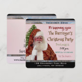 Kerstman is op weg naar kerstfeest kaart (Voorkant / Achterkant)