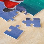 Kerstman is op weg Noorderlicht Kerstmis Legpuzzel (Zijkant)