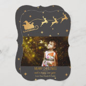 Kerstman is op weg Vakantiefotokaart Feestdagenkaart (Voorkant / Achterkant)