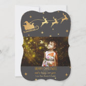 Kerstman is op weg Vakantiefotokaart Feestdagenkaart (Voorkant)