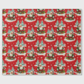  Kerstman is sackful of Cheer Cadeaupapier (Vlak)