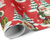  Kerstman is sackful of Cheer Cadeaupapier (Rol Hoek)