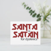 Kerstman is Satan Feestdagenkaart (Staand voorkant)