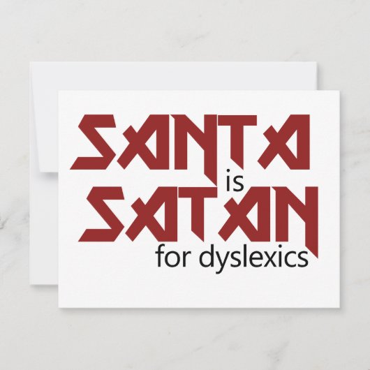 Kerstman is Satan Feestdagenkaart (Voorkant)