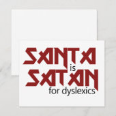Kerstman is Satan Feestdagenkaart (Voorkant / Achterkant)