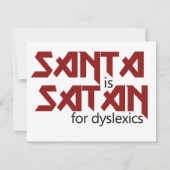 Kerstman is Satan Feestdagenkaart (Voorkant)