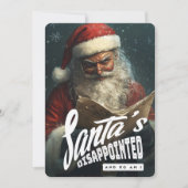 Kerstman is teleurgesteld en ik ook  Grappig sarca Feestdagenkaart (Voorkant)