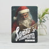 Kerstman is teleurgesteld en ik ook  Grappig sarca Feestdagenkaart (Staand voorkant)