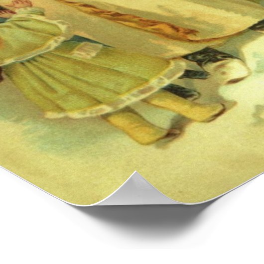  kerstman - jaren 1890 poster (Hoek)