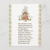 Kerstman Jezus in Manger Marian Cross Briefkaart (Voorkant)