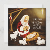 Kerstman Jezus Reden van het Seizoen Mooie Feestdagenkaart (Voorkant)