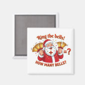 Kerstman Jingle Bells Optelspel Magneet (Voorkant / Achterkant)