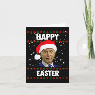 Kerstman Joe Biden Gelukkig Pasen Lelijke Kersttru Kaart