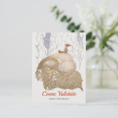 Kerstman John Bauer Julbocken Yule geit 1912 Feestdagenkaart (Staand voorkant)