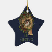  kerstman Jolly Keramisch Ornament (Rechts)