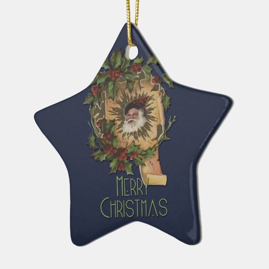  kerstman Jolly Keramisch Ornament (Links)