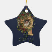  kerstman Jolly Keramisch Ornament (Achterkant)