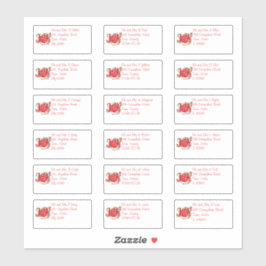 Kerstman Joy Bauble Individuele naam en adres Sticker