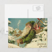  Kerstman - Joyeux Noel Feestdagenkaart (Voorkant / Achterkant)