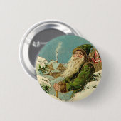 Kerstman - Joyeux Noel Ronde Button 5,7 Cm (Voorkant /achterkant)