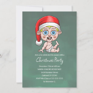 Kerstman Junior Kerst Uitnodiging