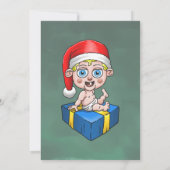 Kerstman Junior Kerst Uitnodiging (Achterkant)