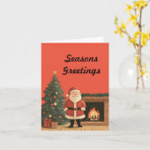 kerstman kaart (Gele Bloem)