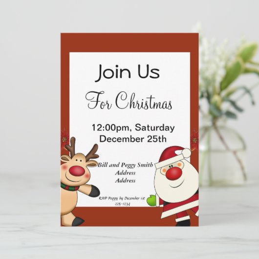 kerstman kaart (Staand voorkant)