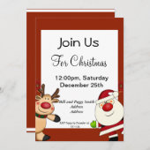 kerstman kaart (Voorkant / Achterkant)