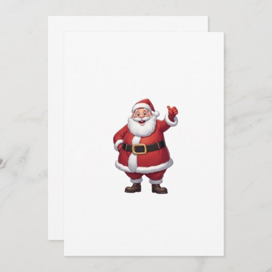 kerstman kaart (Voorkant / Achterkant)