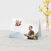 Kerstman kaart (Gele Bloem)