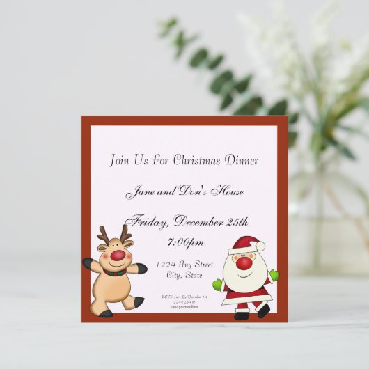 kerstman kaart (Staand voorkant)