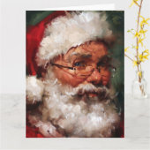  kerstman kaart (Gele Bloem)