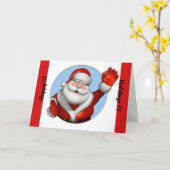 Kerstman Kaart (Gele Bloem)