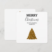 Kerstman Kaart Amazing Parents - Glitter Xmas Tree (Voorkant / Achterkant)
