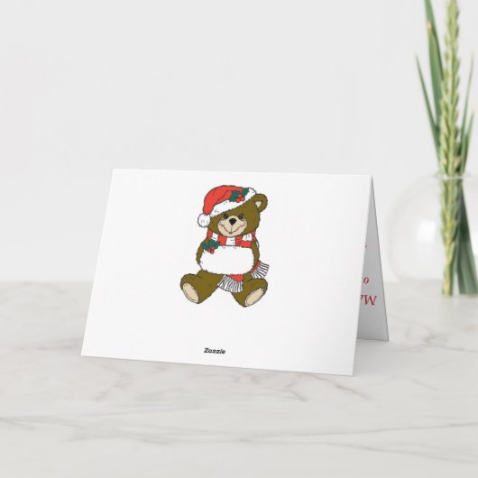 Kerstman, Kaart en rendier (Achterkant)