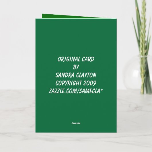 Kerstman/Kaart Feestdagen Kaart (Achterkant)