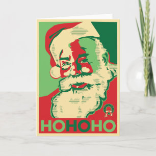 Kerstman Kaart - HoHoHo